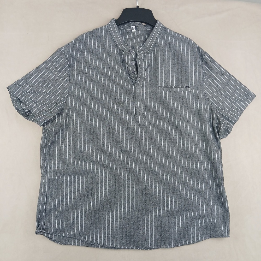 Coofandy XL Mens Shirt Popover Banded Collar 24x27